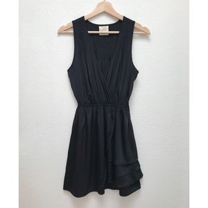 UO Pins and Needles Sleeveless Black Ruffle Dress